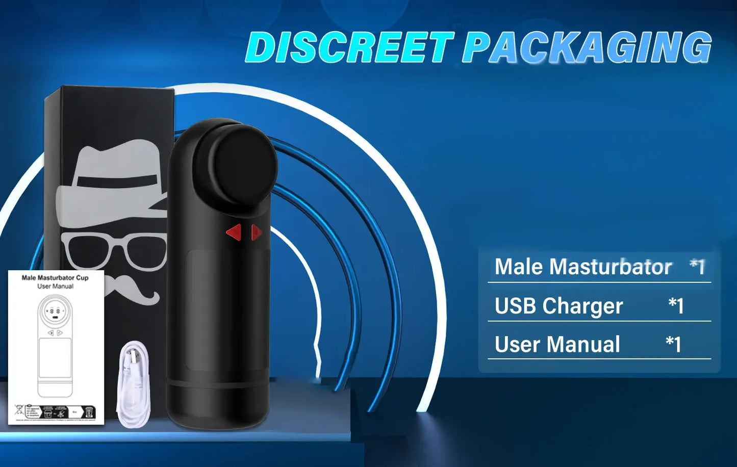 Premium Automatic Male Masturbator -  3 Modes
