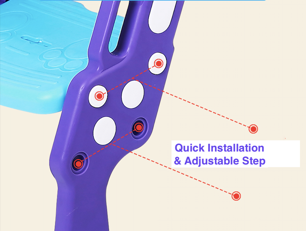 Baybee Paws Children's Potty Toilet Trainer Seat with Step Ladder (Purple-Blue)