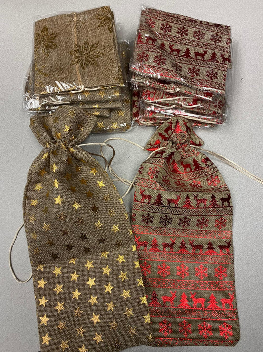 Wine Champagne Bag with Draw String 2 ct